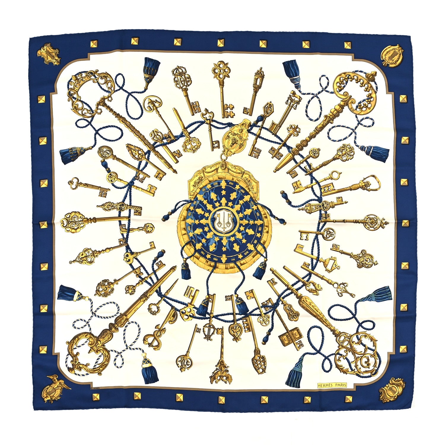 Hermes Silk Keys Les Cles Scarf 90 1 of 3
