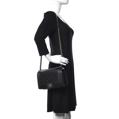 Chanel Lambskin Quilted Medium Boy Flap Black 2 of 20