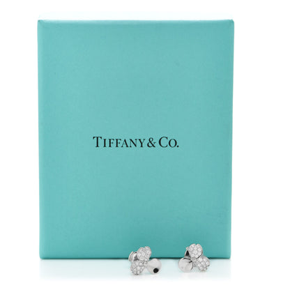 Tiffany Platinum Diamond Paper Flowers Earrings 5 of 5