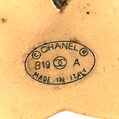 Chanel Textured CC Earrings Gold 4 of 4