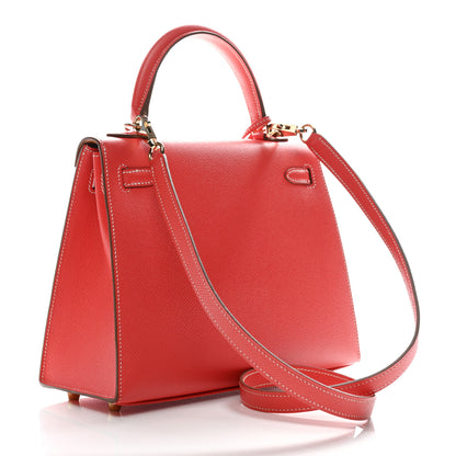 Hermes Epsom Candy Kelly Sellier 25 Rose Jaipur Gold 3 of 11