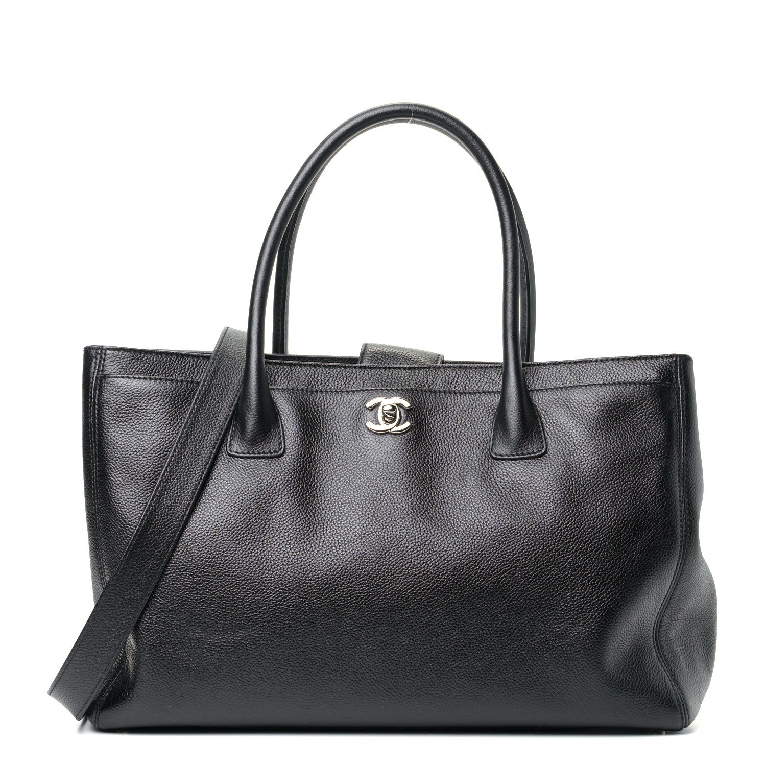 Chanel Calfskin Cerf Executive Shopper Tote Black 1 of 5