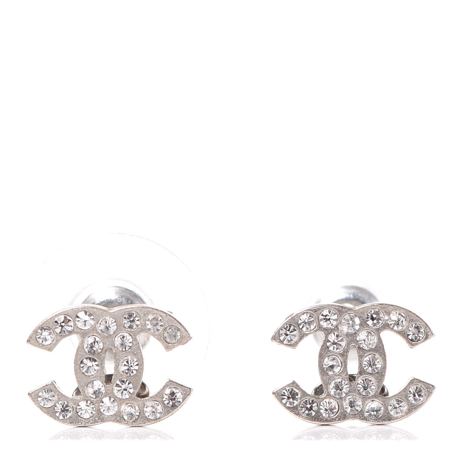 Chanel Crystal Mini Timeless CC Earrings 1 of 4