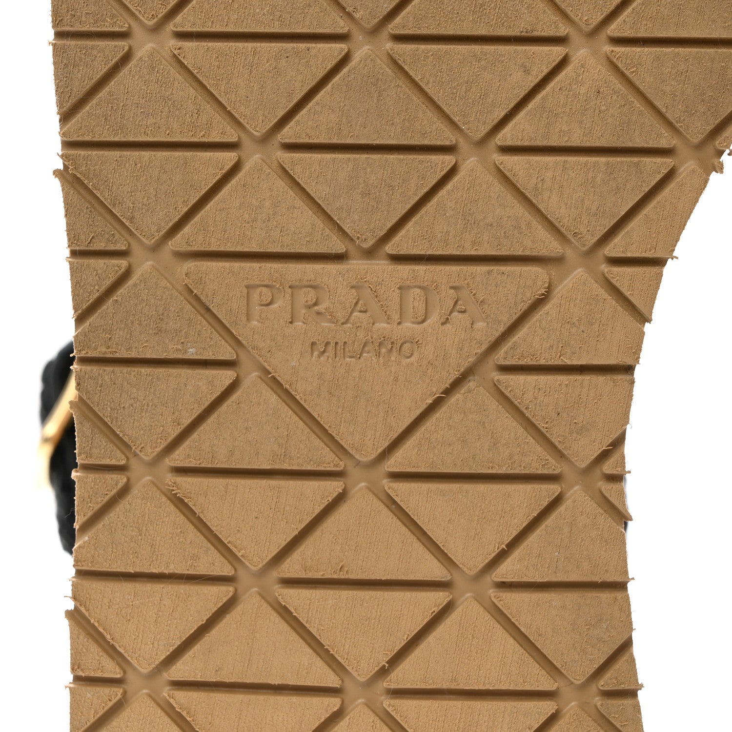 Prada Raffia Cork Metal Triangle Logo Crochet Fisherman Platform 75mm Sandals 38 Black 8 of 9