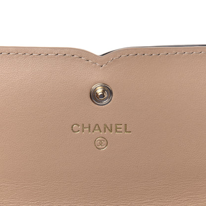 Chanel Caviar Quilted Filigree Flap Wallet Beige Black 6 of 9