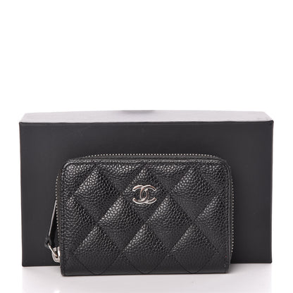 Chanel Caviar Quilted Zip Coin Purse Black 14 of 14