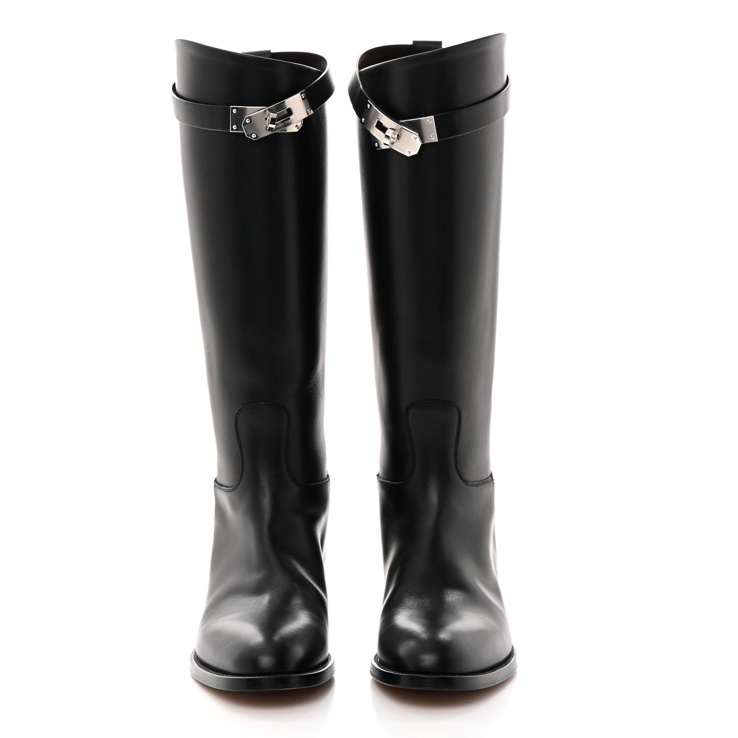 Hermes Box Kelly Jumping Boots 36 Black 2 of 8