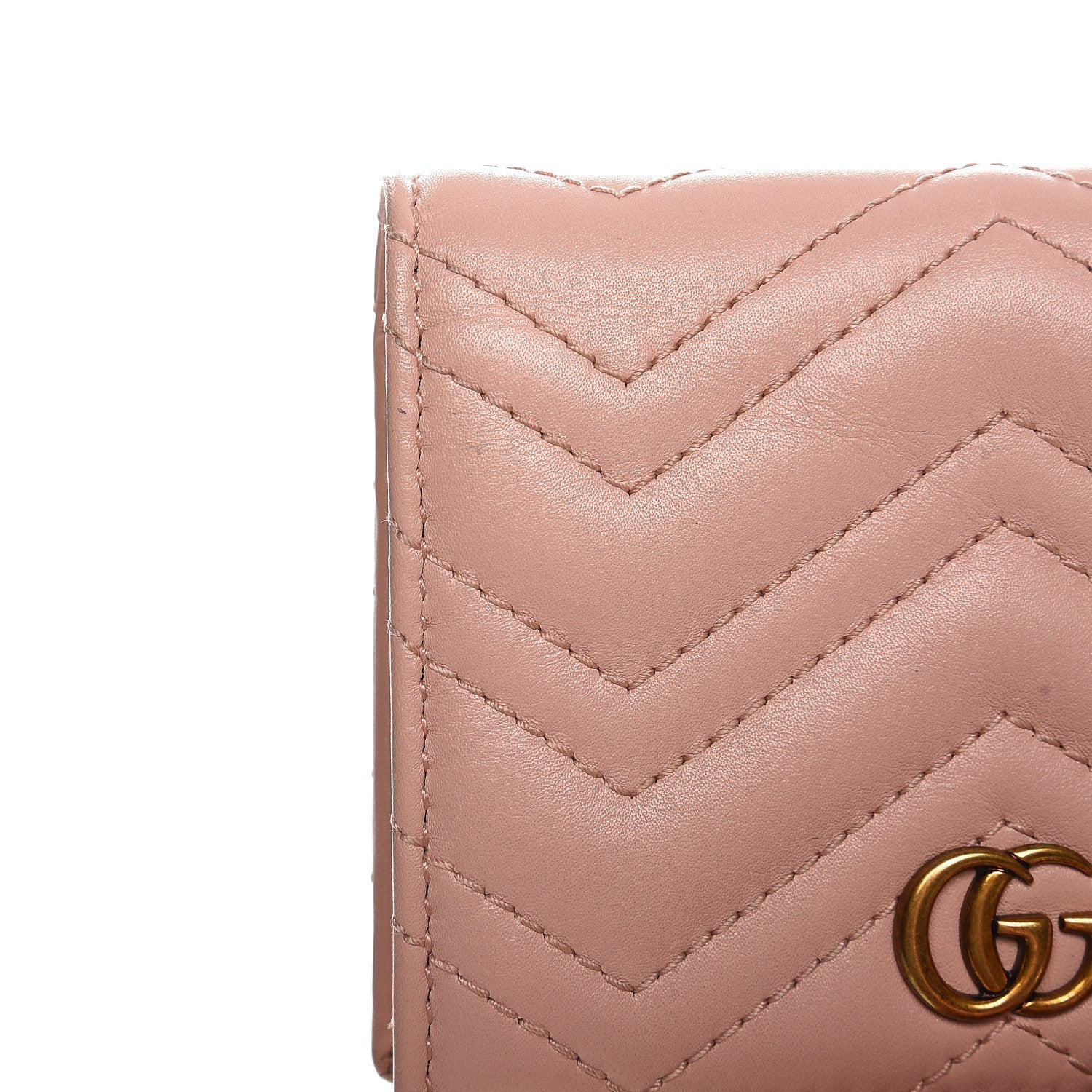 Gucci Calfskin Matelasse GG Marmont Card Case Perfect Pink 10 of 12