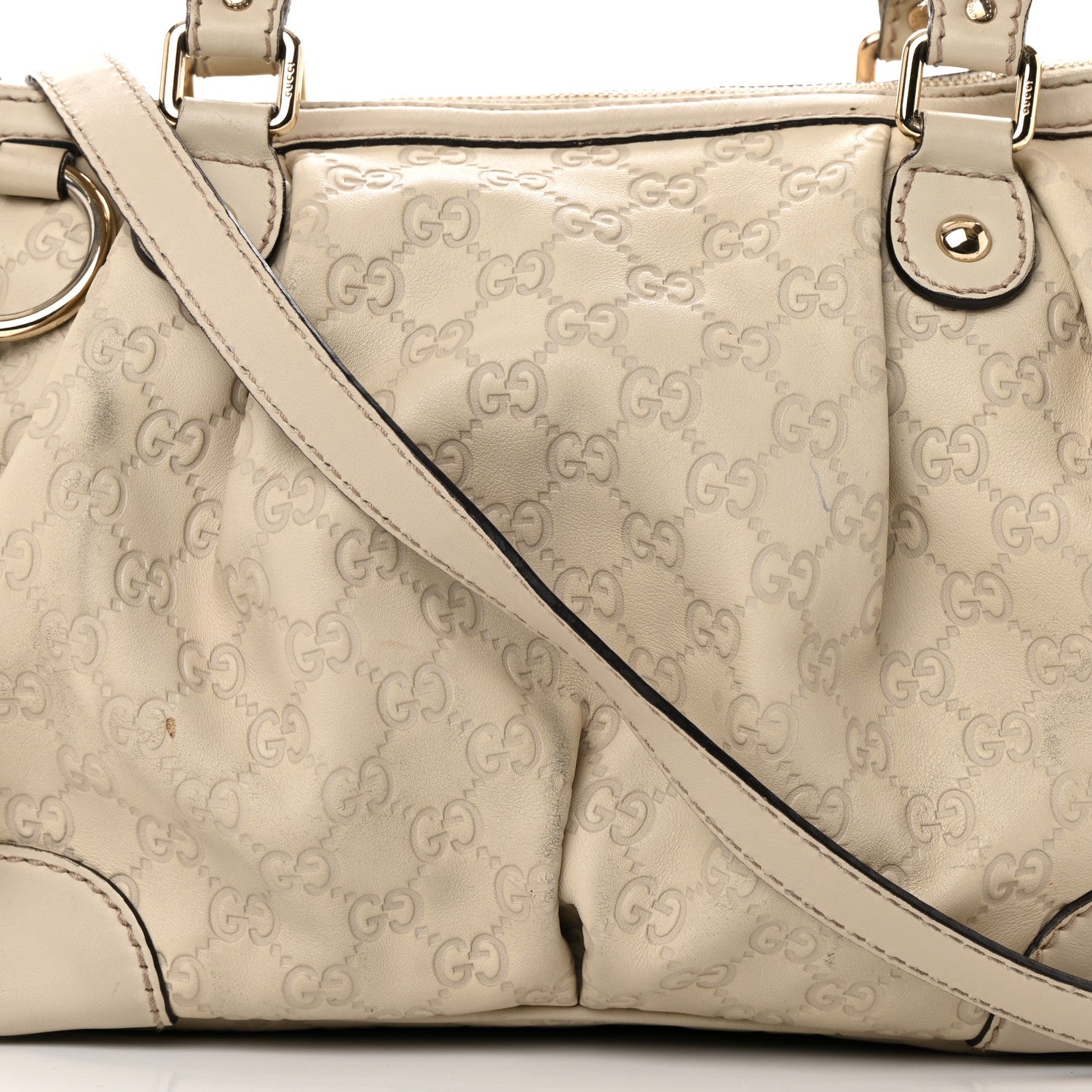 Gucci Guccissima Medium Sukey Top Handle Bag White 8 of 26