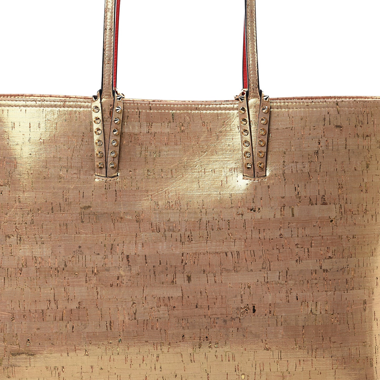 Calfskin Liege Pepite Cork Spikes East West Cabata Tote Snow