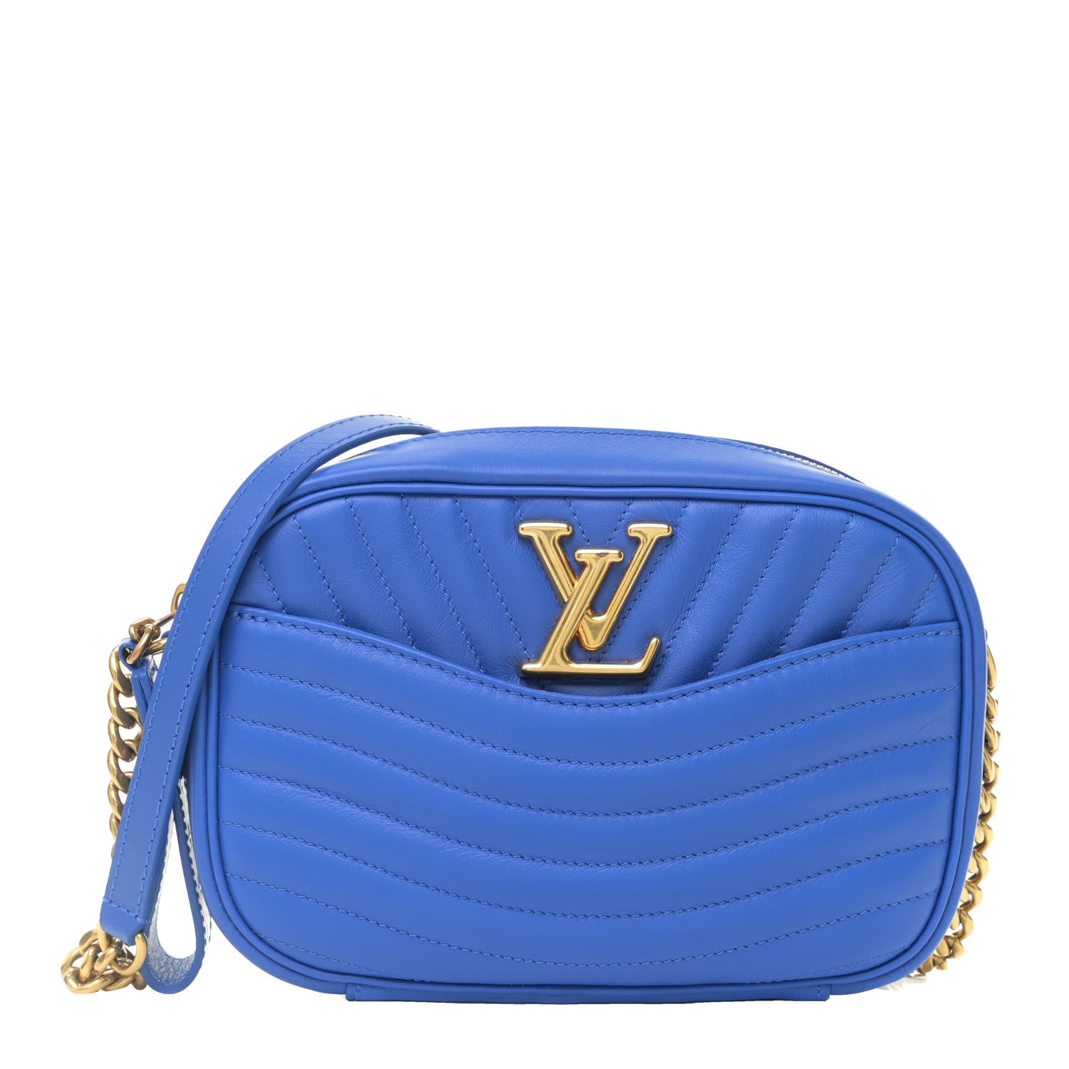 Louis Vuitton Calfskin New Wave Camera Bag Bleu Neon 1 of 10