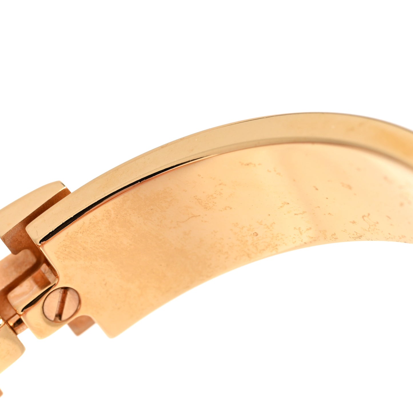 Enamel Narrow Clic Clac H Bracelet GM Marron Glace