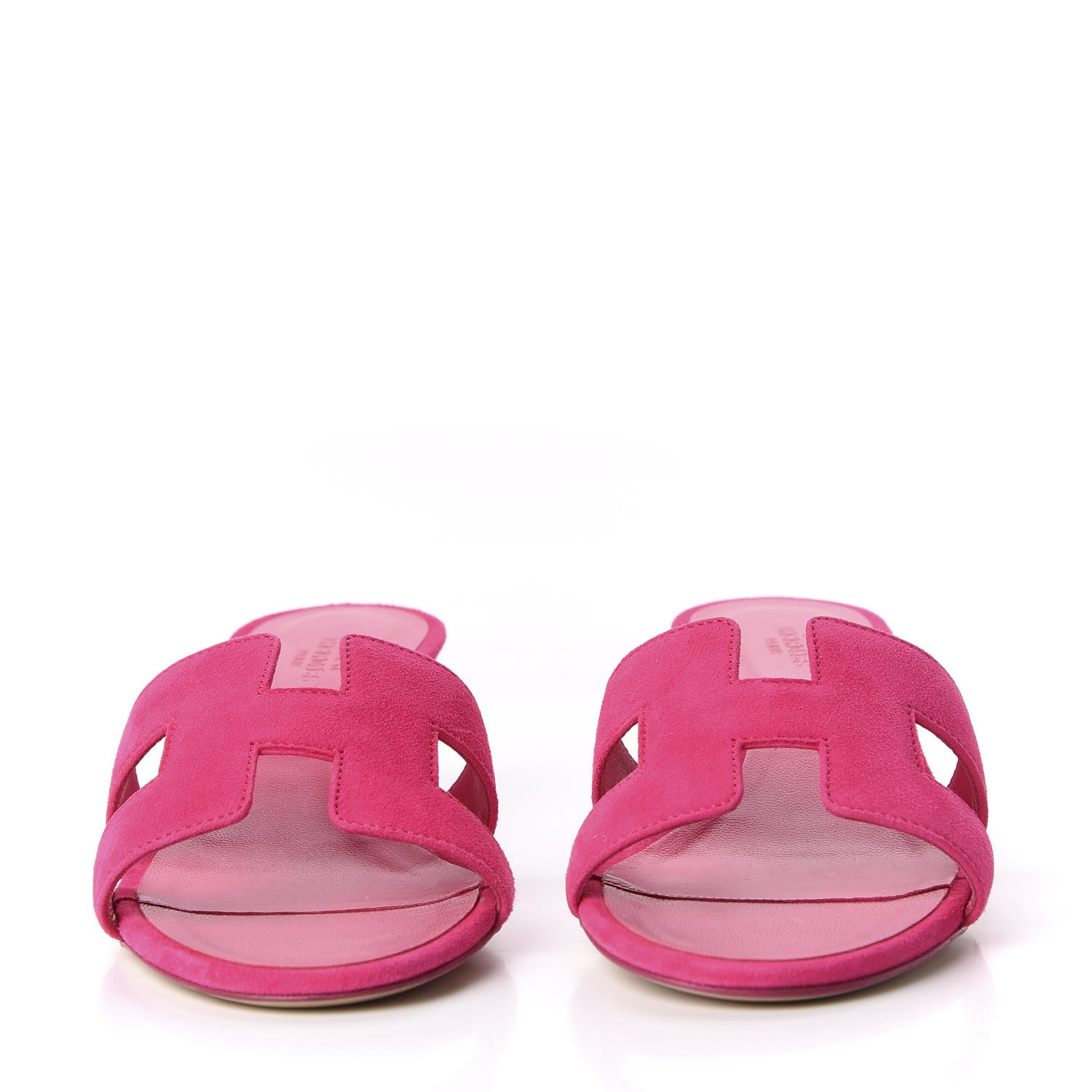 Hermes Suede Goatskin Oasis Sandals 36 Rose Fuchsia 2 of 9
