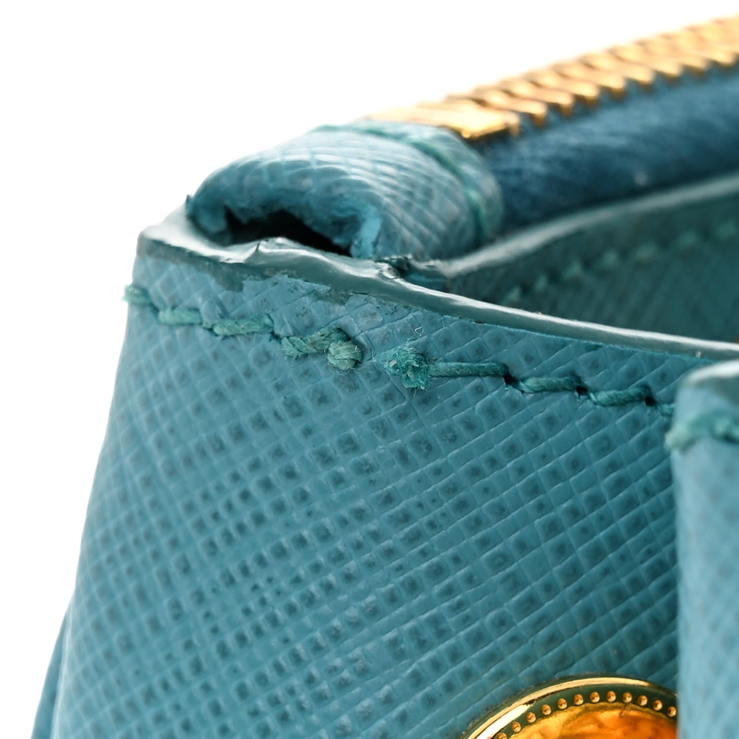 Prada Saffiano Lux Mini Galleria Double Zip Tote Turchese 10 of 10