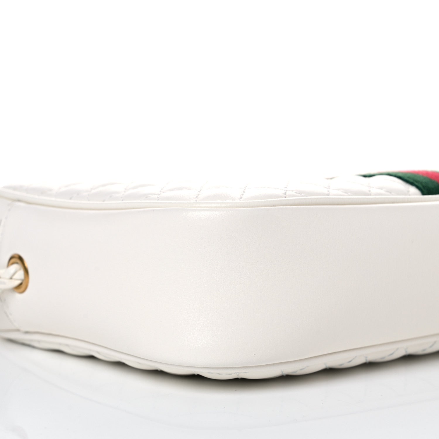 Gucci Calfskin Web Trapuntata Small Shoulder Bag Off White 8 of 11