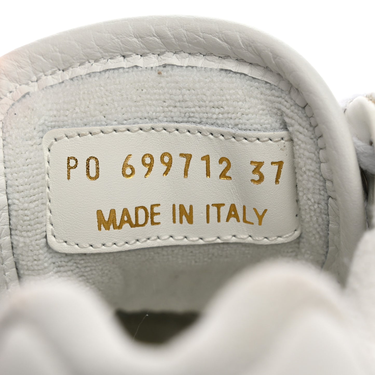 Calfskin SL/61 Low Top Sneakers 37 White