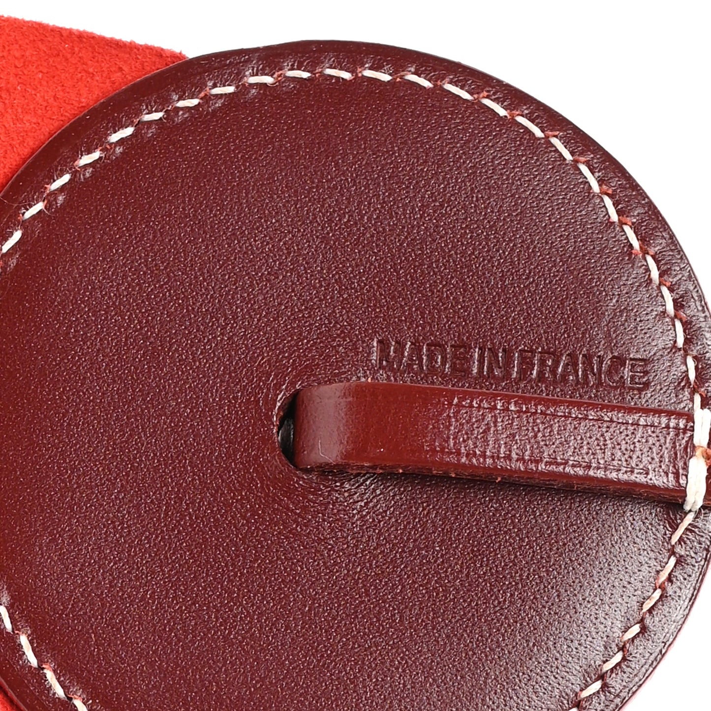 Vache Hunter Milo Lambskin Paddock Flot Bag Charm Orange Poppy Rose Azalee Red