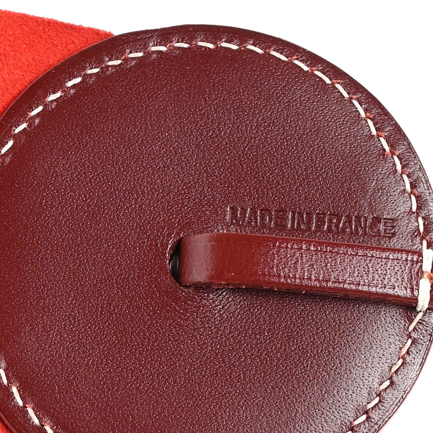Hermes Vache Hunter Milo Lambskin Paddock Flot Bag Charm Orange Poppy Rose Azalee Red 3 of 3
