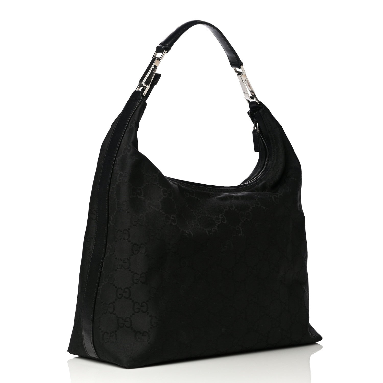 Gucci Nylon Monogram Hobo Black 2 of 20