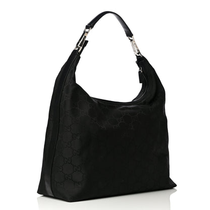 Gucci Nylon Monogram Hobo Black 2 of 20