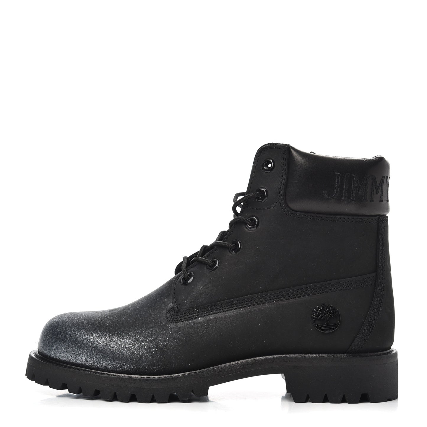 X TIMBERLAND Nubuck Glitter Womens Ankle Boots 10 Black Gunmetal