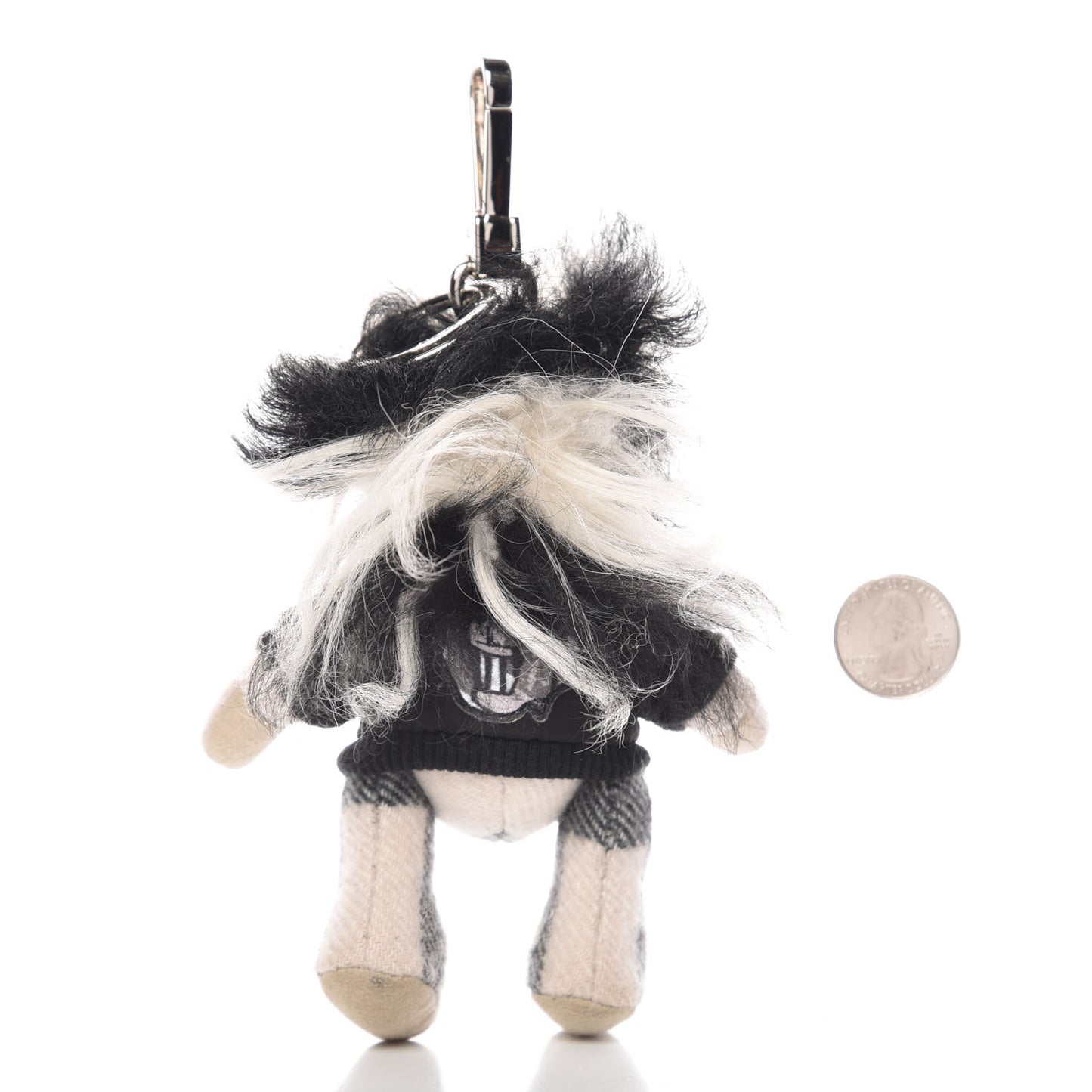 Cashmere Shearling Thomas Bomber Jacket Teddy Bear Keychain Charm Stone