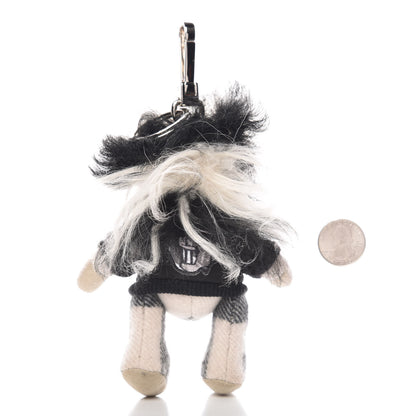 Burberry Cashmere Shearling Thomas Bomber Jacket Teddy Bear Keychain Charm Stone 2 of 3