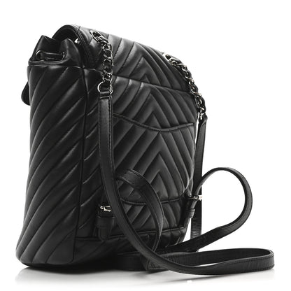 Chanel Lambskin Chevron Quilted Small Urban Spirit Backpack Black 3 of 10
