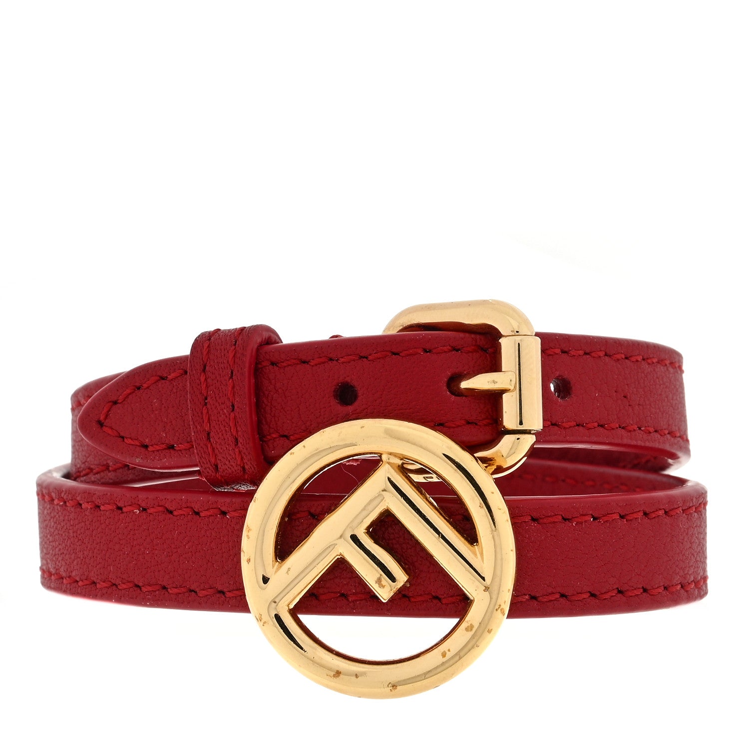 Fendi Calfskin F is Fendi Belt Bracelet Red 1 of 3