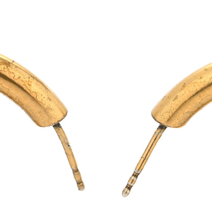 Christian Dior Metal 30 Montaigne Hoop Earrings Aged Gold 3 of 4