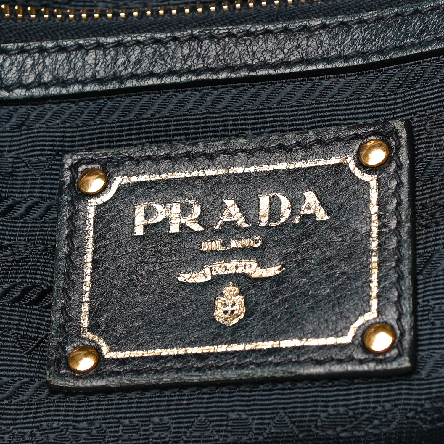 Prada Vitello Daino Shopping Tote Blue 6 of 19