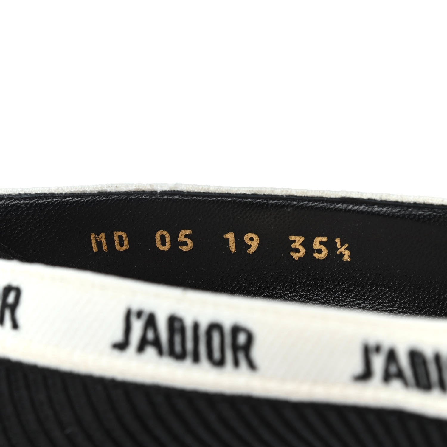 Christian Dior Technical Canvas Ribbon Embroidered J'Adior 65mm Pumps 35.5 Black 8 of 9