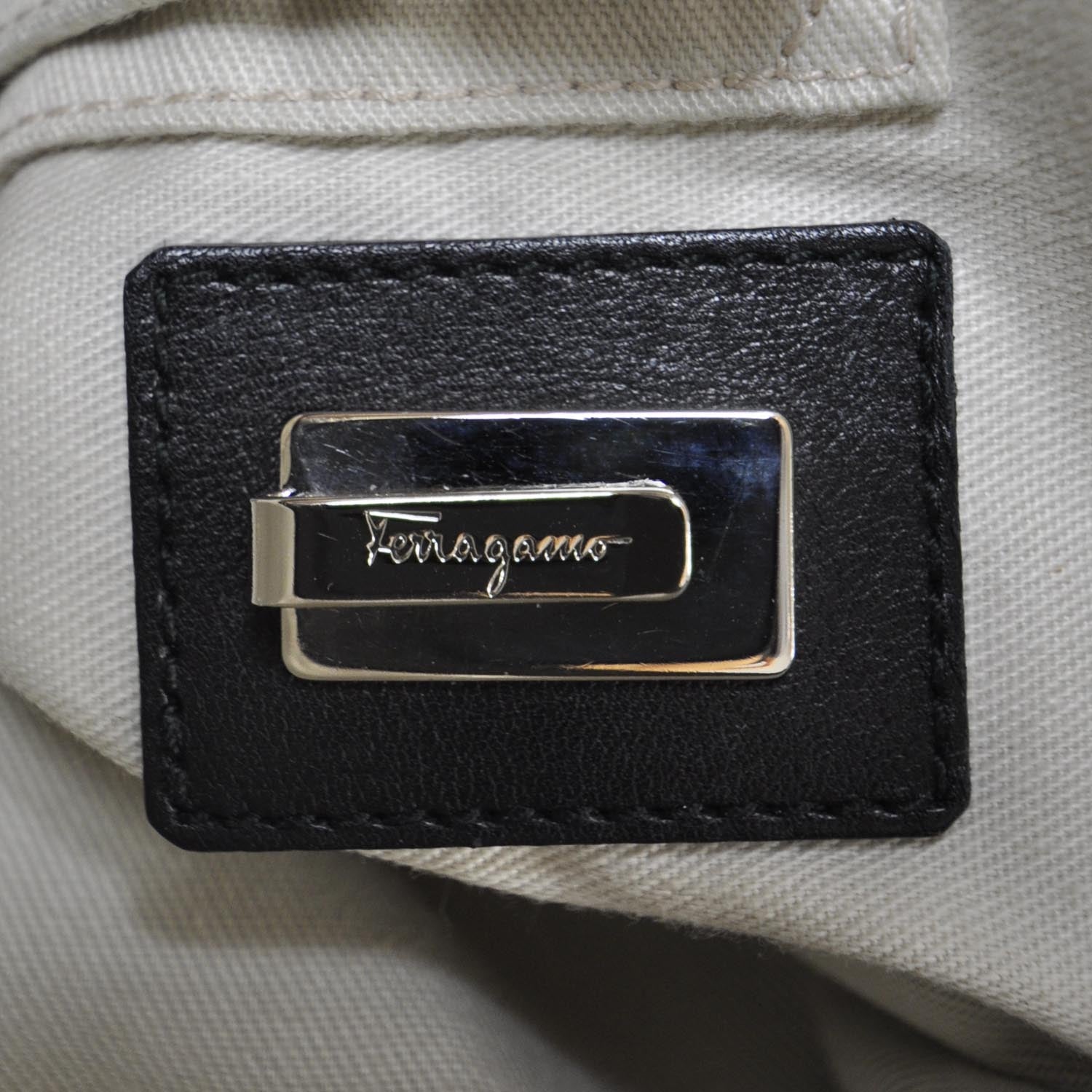 FASHIONPHILE SALVATOREFERRAGAMOLeatherVirnaSatchelBlack 8 of 9