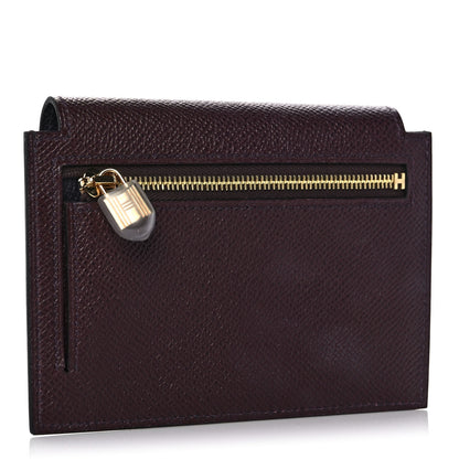 Hermes Epsom Tri-Color Kelly Pocket Compact Wallet Rouge Sellier Black Bleu Saphir 3 of 8