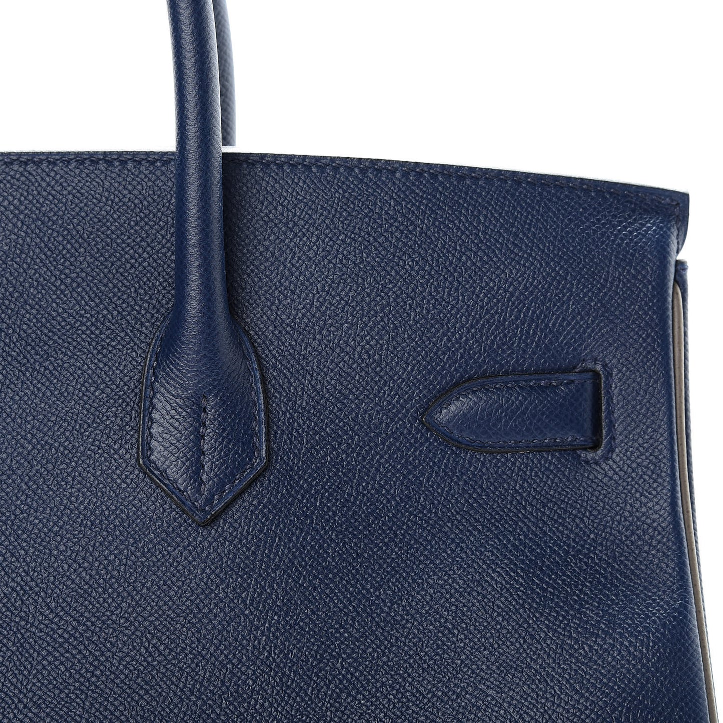 Epsom Horseshoe Birkin 35 Bleu Saphir Etain
