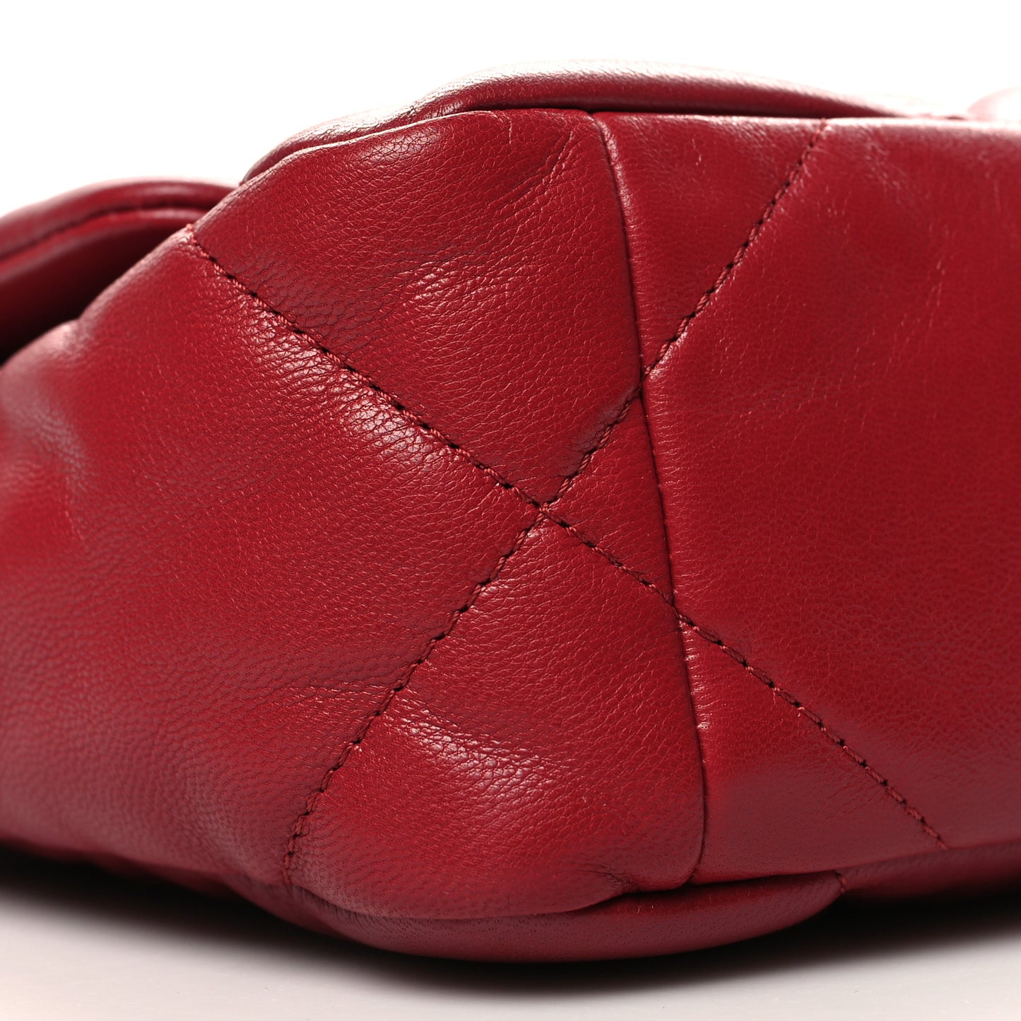 Goatskin Quilted Medium Chanel 19 Flap Red