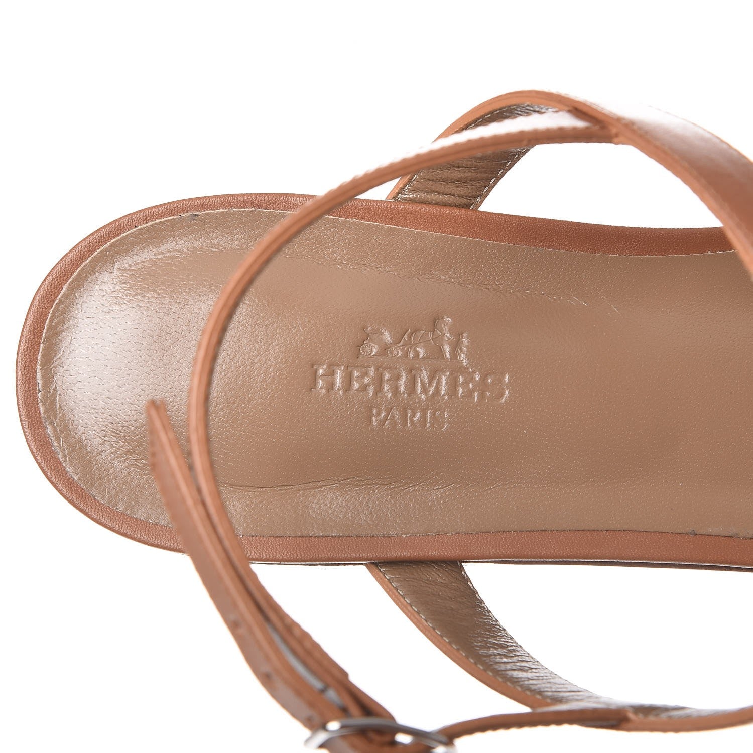 Hermes Calfskin Olivia Sandals 38 Palissandre 7 of 8