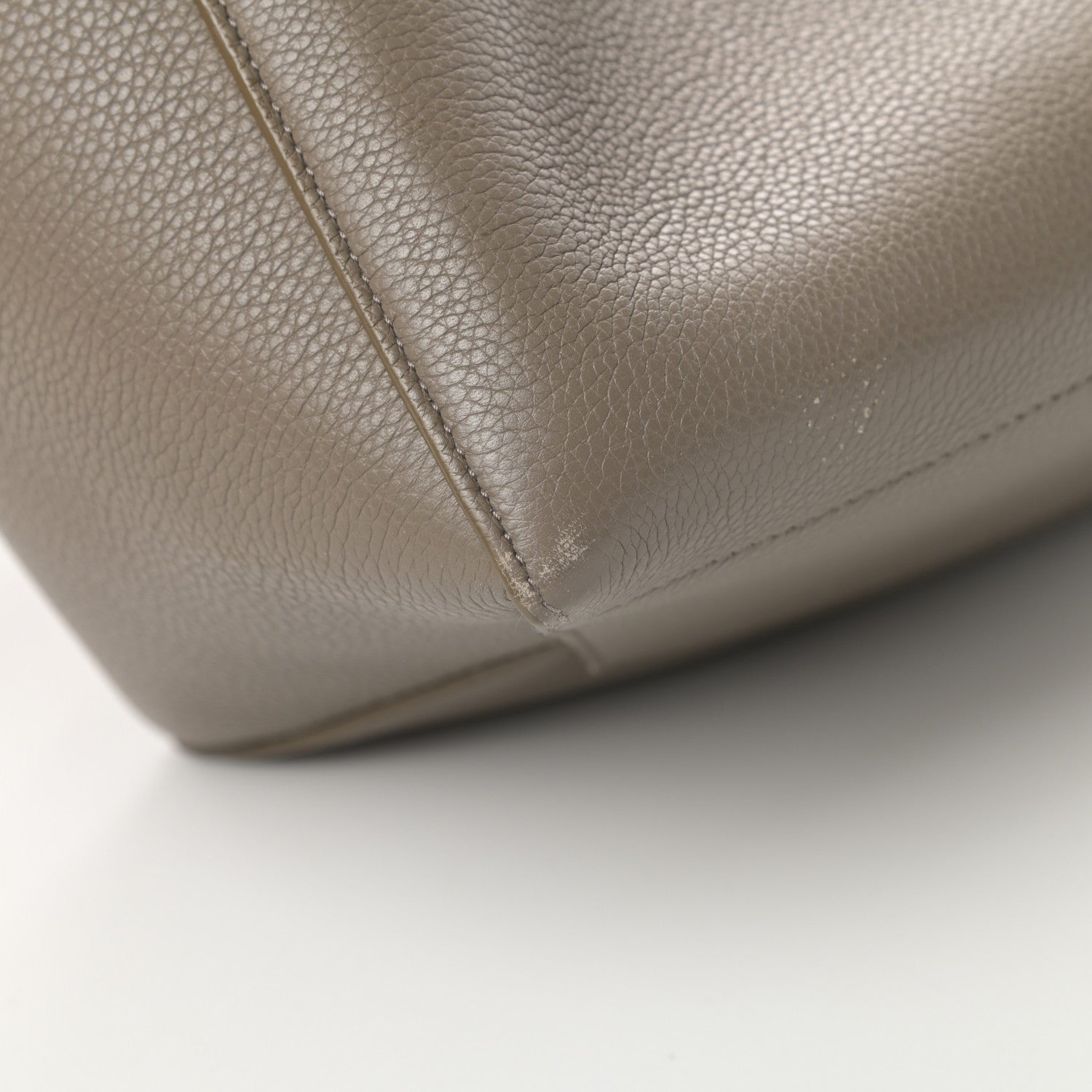 Celine Soft Grained Calfskin Sangle Bucket Bag Taupe 9 of 15
