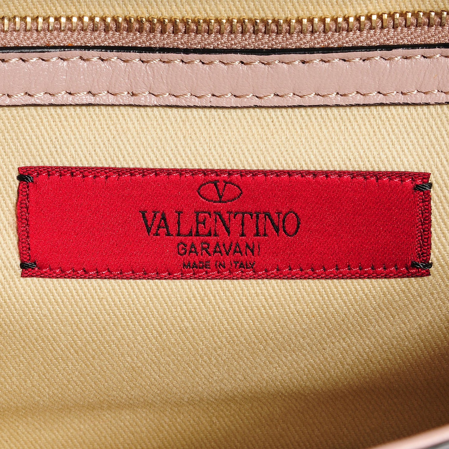 Vitello Crystal Embellished Glam Lock Rockstud Flap Blush