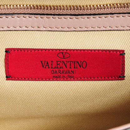Valentino Garavani Vitello Crystal Embellished Glam Lock Rockstud Flap Blush 6 of 7