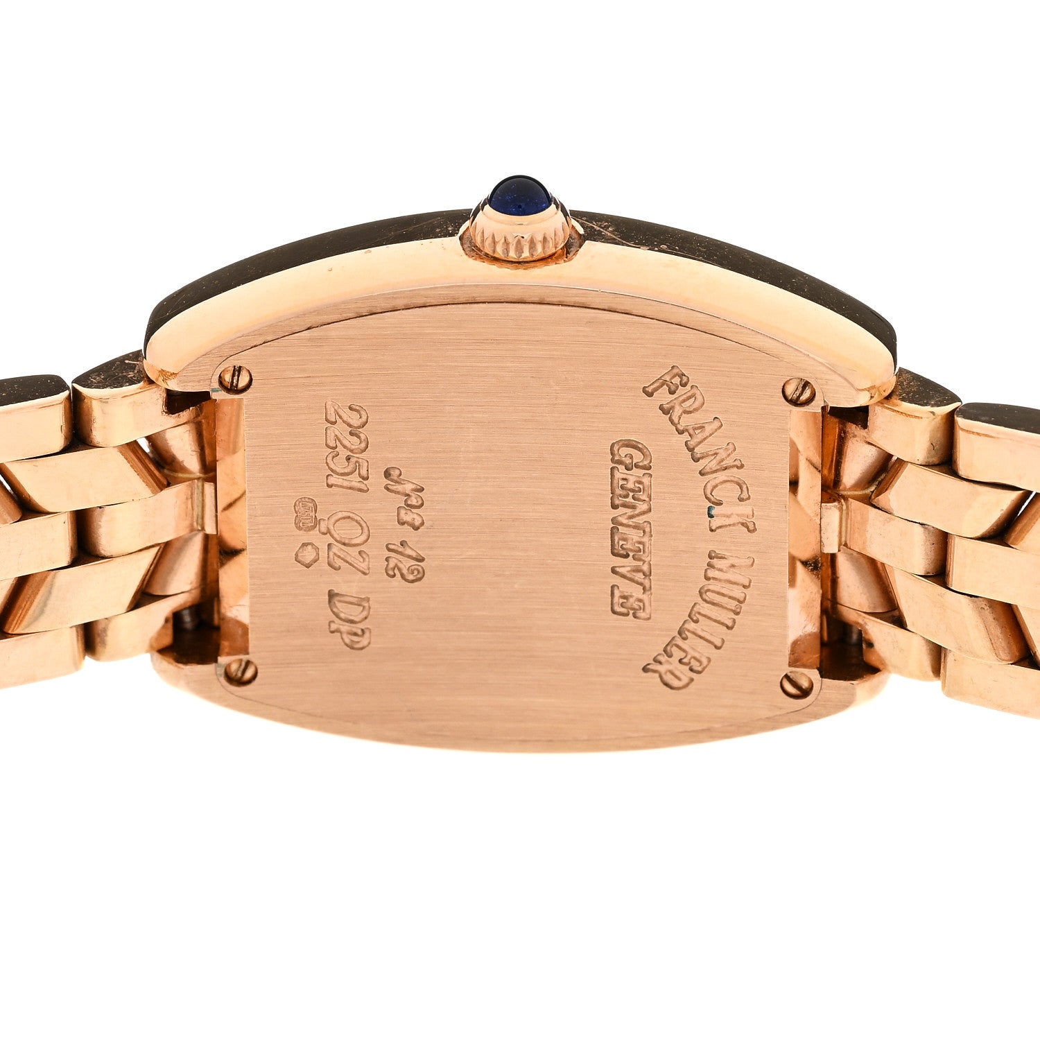 Franck Muller 18K Yellow Gold Diamond Bezel 23mm Cintree Curvex Quartz Watch 2215QZDP 4 of 5