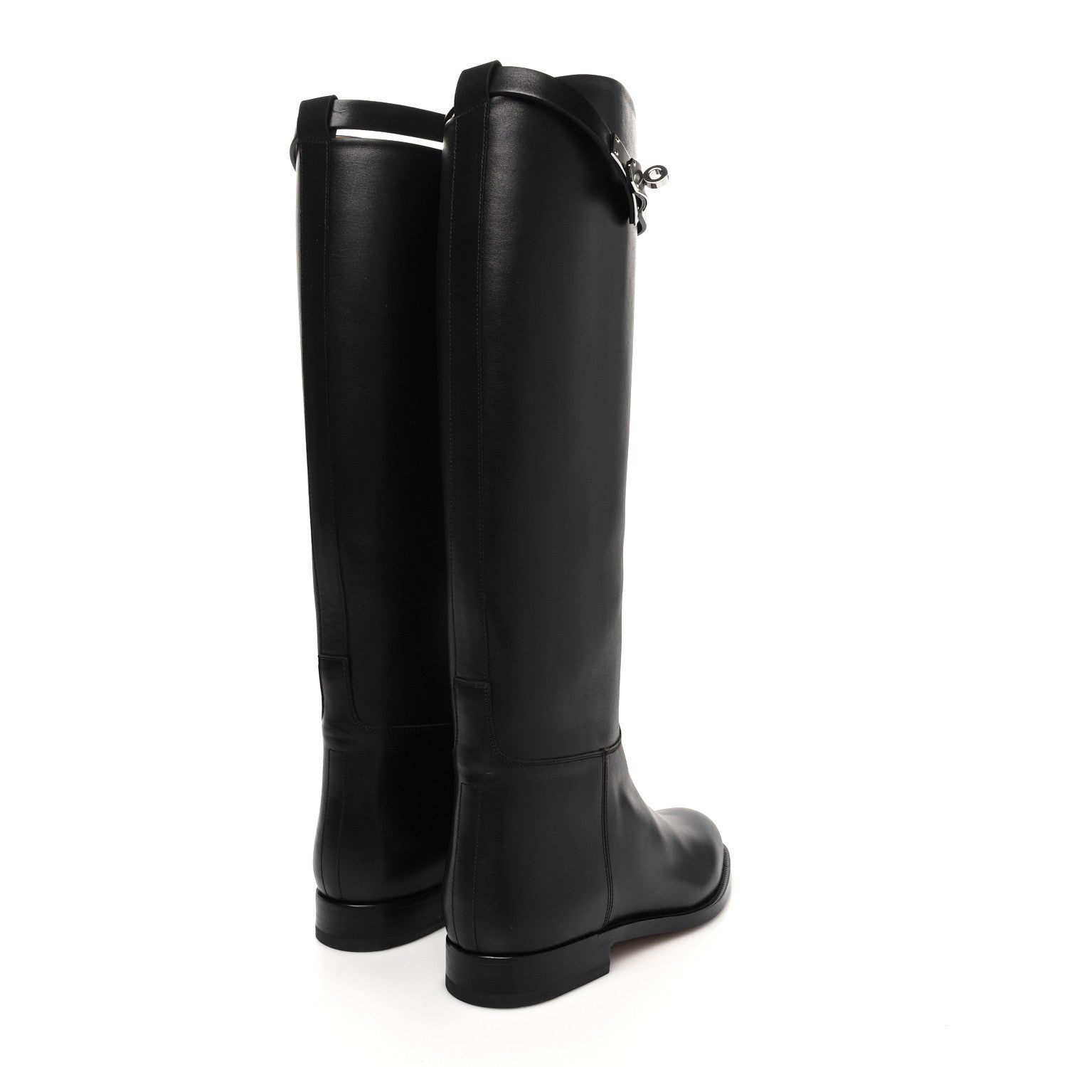 Hermes Box Kelly Jumping Boots 36.5 Black 4 of 8