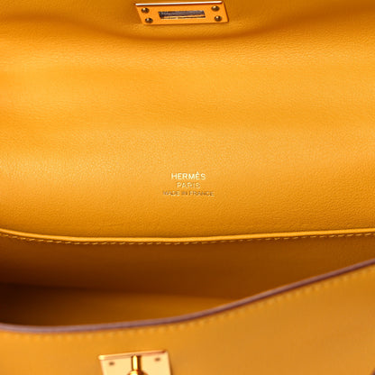 Hermes Swift Kelly Pochette Clutch Jaune Ambre 6 of 15