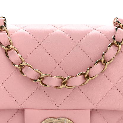 Chanel Lambskin Quilted Mini Rectangular Flap Pink 8 of 10