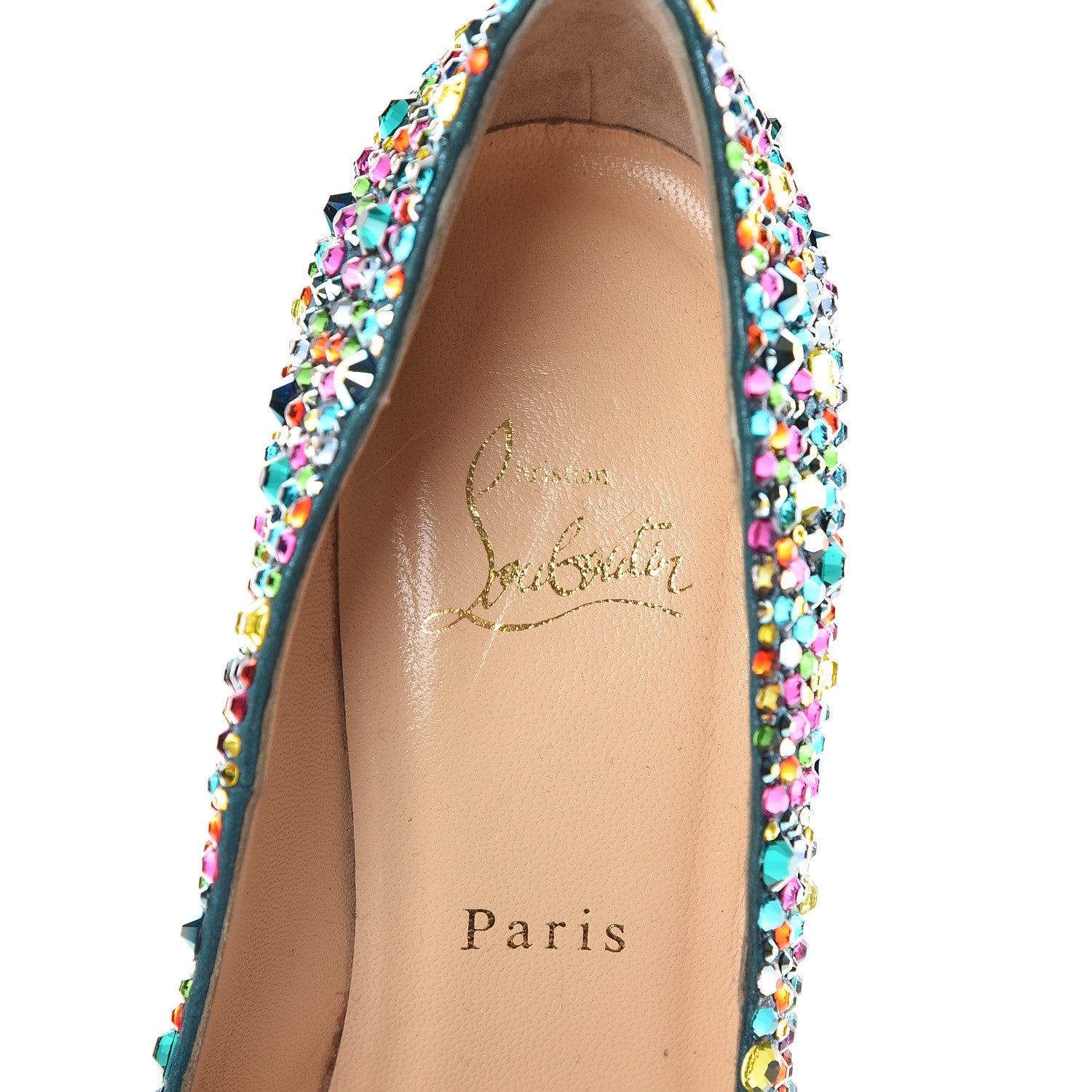 Christian Louboutin Crystal Suede Burma Daffodile Strass 160 Pumps 39 Multicolor 6 of 11