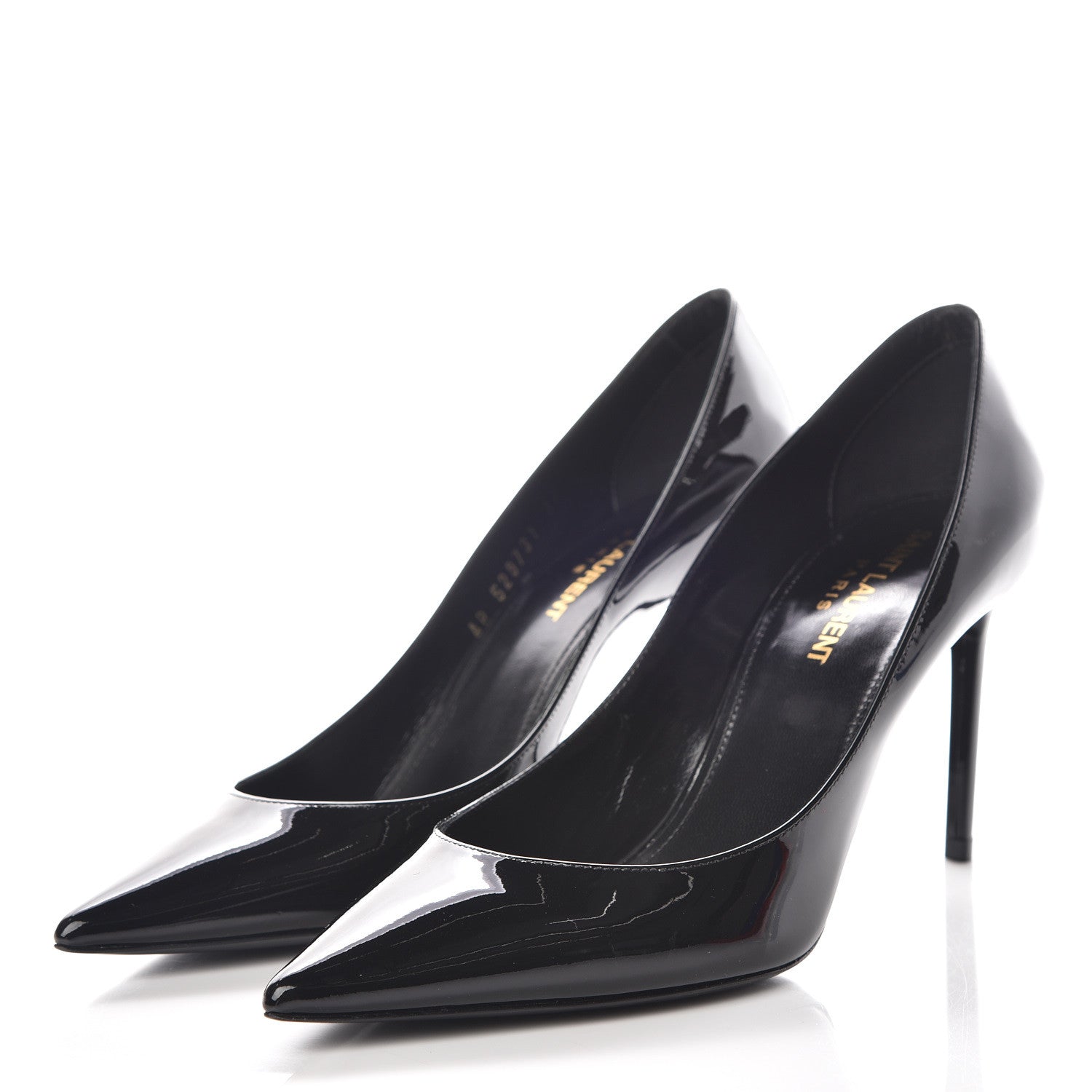 Saint Laurent Patent Calfskin Zoe 85 Pumps 37 Black 3 of 9