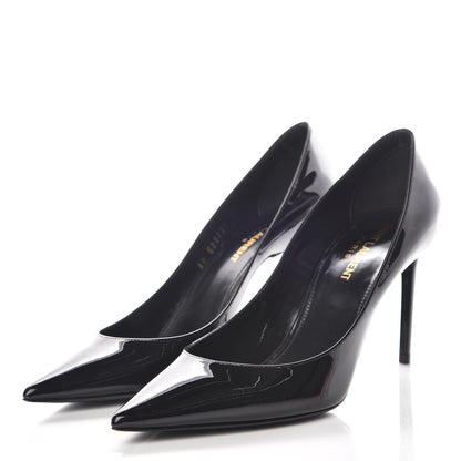Saint Laurent Patent Calfskin Zoe 85 Pumps 37 Black 3 of 9