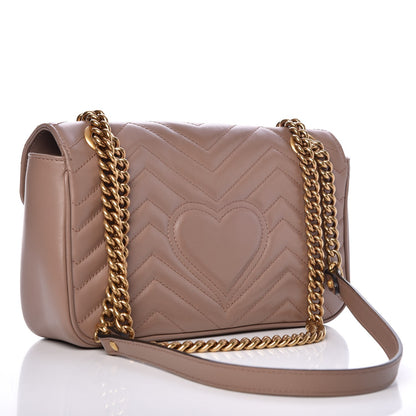 Gucci Calfskin Matelasse Small GG Marmont Shoulder Bag Porcelain Rose 3 of 7