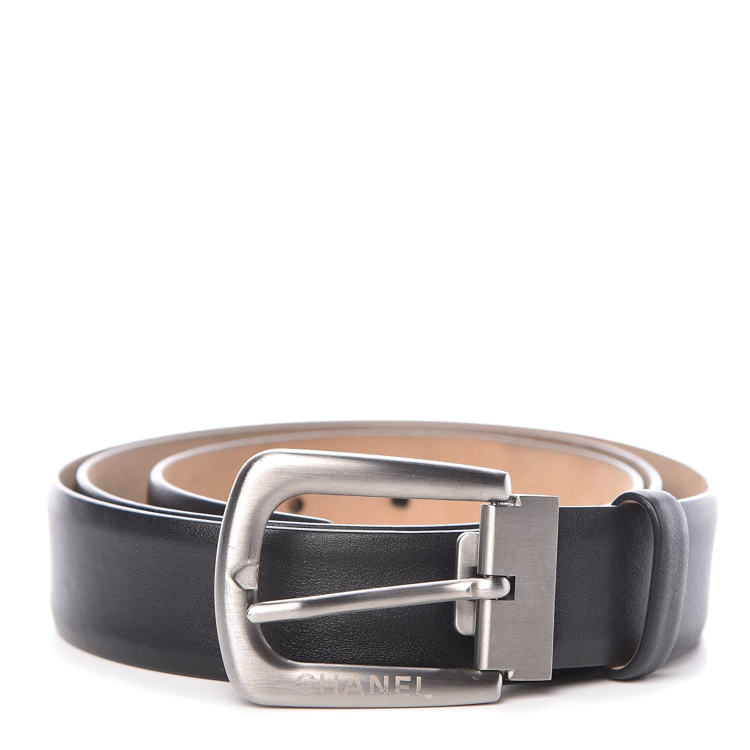 Chanel Calfskin Belt 95 38 Black 1 of 10