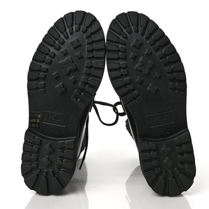 Fendi PVC FF Sock Rockoko Combat Boots 37 Black 5 of 8